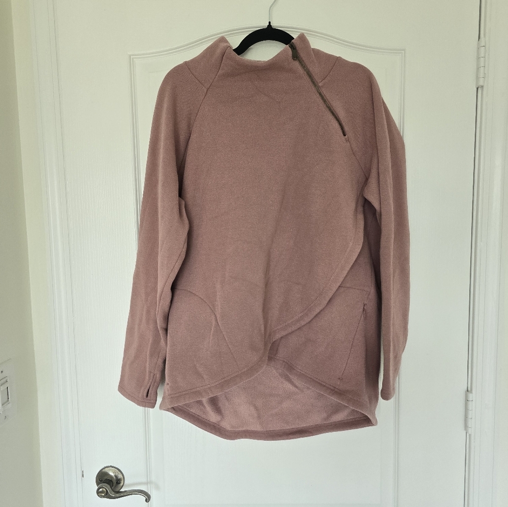 Pink Asymmetrical Zip Pullover Athleta
